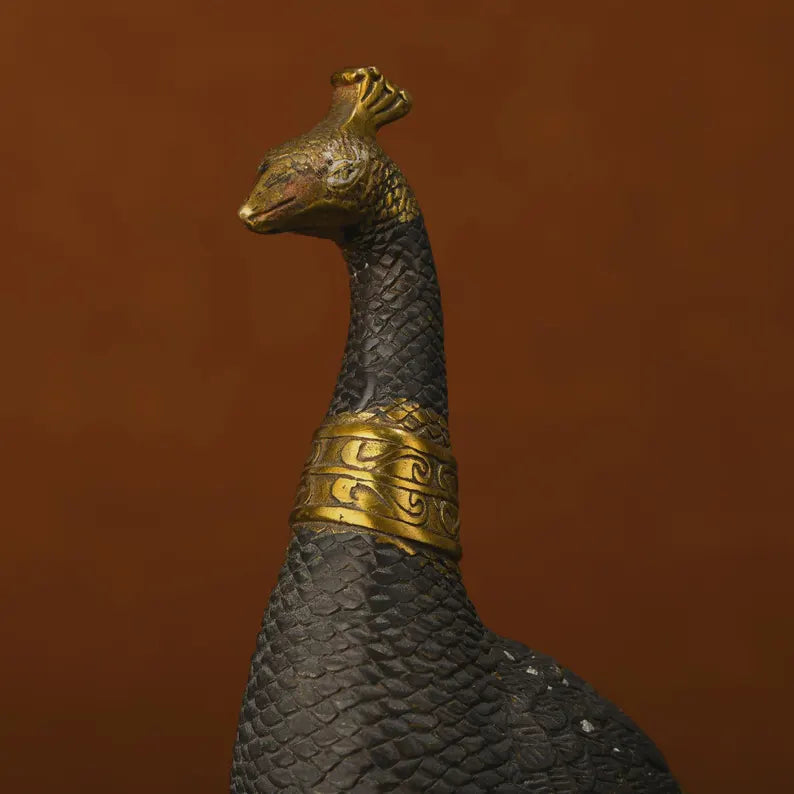 Bronze sculpture (peacock), sculpture art, animal sculpture, copper peacock, sculpture