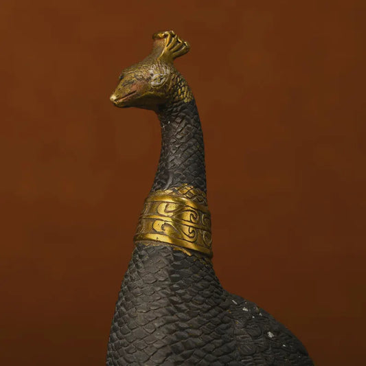 Bronze sculpture (peacock), sculpture art, animal sculpture, copper peacock, sculpture