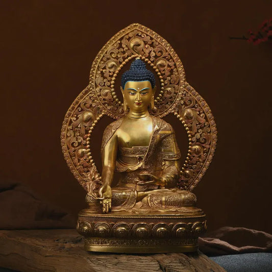 Tibetan Nepal bronze Buddha statue, Gautama Buddha, prayer, ritual, unique gift，Home decoration, Buddha sculpture, anniversary, gift.