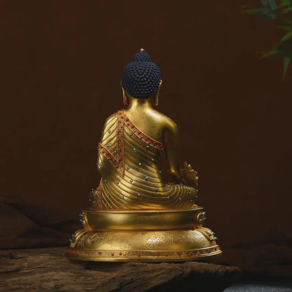 Bronze Medicine Buddha Statue - Tibetan Prayer Decor