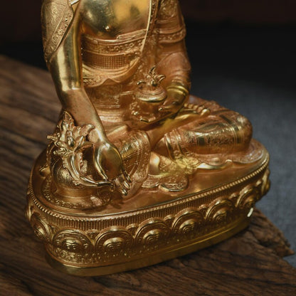 Exquisite Medicine Buddha, Bronze Buddha Statue, Prayer, Ceremony, Unique Gift