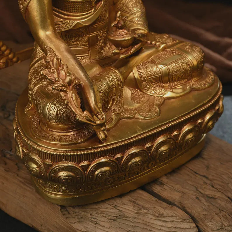 Tibetan Nepal bronze Buddha statue, Gautama Buddha, prayer, ritual, unique gift，Home decoration, Buddha sculpture, anniversary, gift.