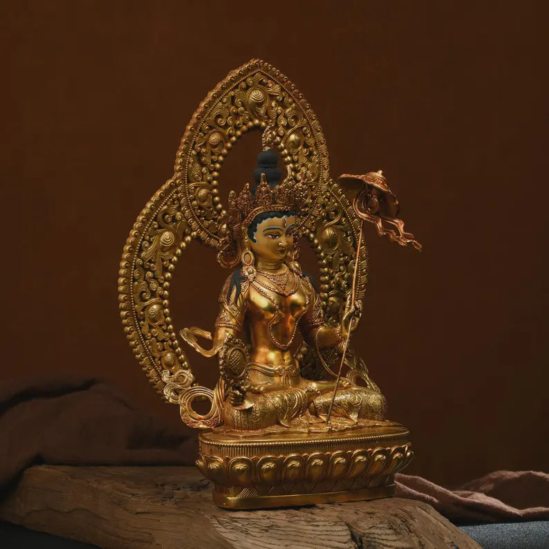 Brass White Umbrella Mother Buddha Statue - Maha Sitatapatra