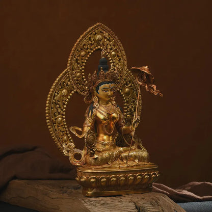 Brass White Umbrella Mother Buddha Statue - Maha Sitatapatra