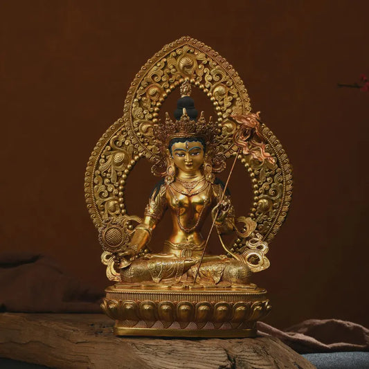 Brass White Umbrella Mother Buddha Statue - Maha Sitatapatra