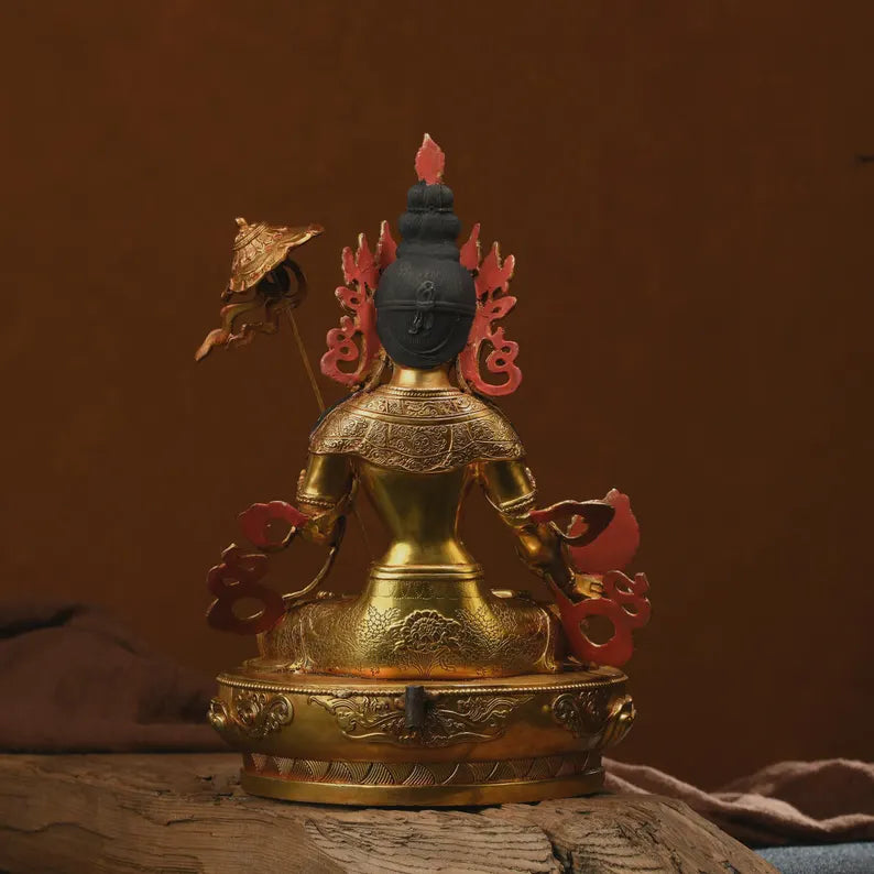Brass White Umbrella Mother Buddha Statue - Maha Sitatapatra
