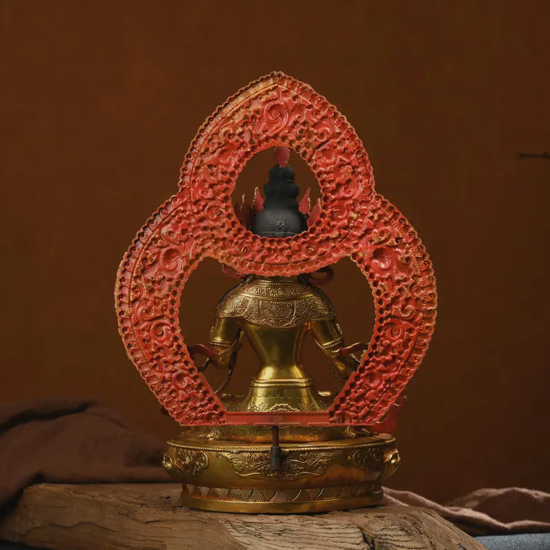 Brass White Umbrella Mother Buddha Statue - Maha Sitatapatra