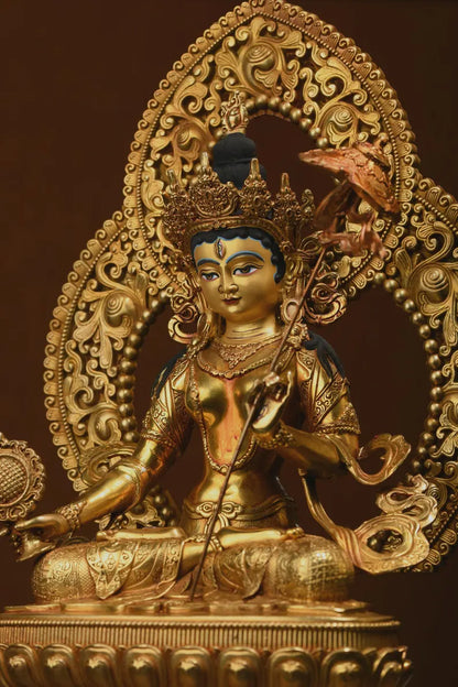 Brass White Umbrella Mother Buddha Statue - Maha Sitatapatra