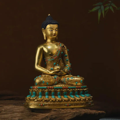 Amitabha Buddha Statue: Tibetan Bronze Sculpture, Home Decor (17cm)