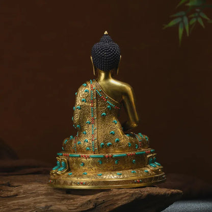 Amitabha Buddha Statue: Tibetan Bronze Sculpture, Home Decor (17cm)