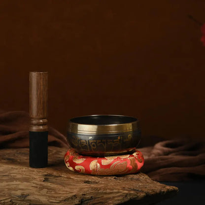 Nepal copper singing bowl, sound therapy, yoga, meditation, Buddhist singing bowl, stress relief, music performance, relaxation，Singing Bowl
