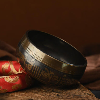 Nepal copper singing bowl, sound therapy, yoga, meditation, Buddhist singing bowl, stress relief, music performance, relaxation，Singing Bowl