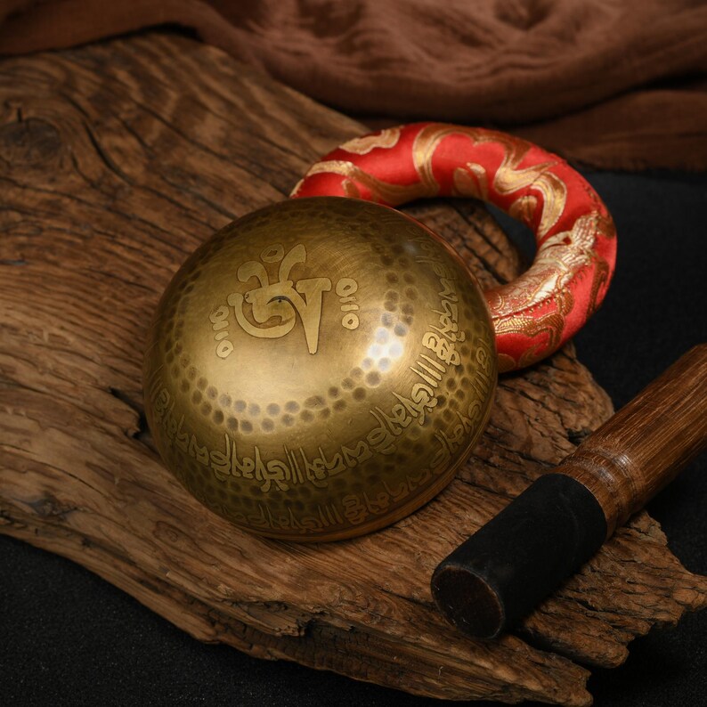 Nepal copper singing bowl, sound therapy, yoga, meditation, Buddhist singing bowl, stress relief, music performance, relaxation，Singing Bowl