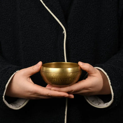 Nepal copper singing bowl, sound therapy, yoga, meditation, Buddhist singing bowl, stress relief, music performance, relaxation，Singing Bowl