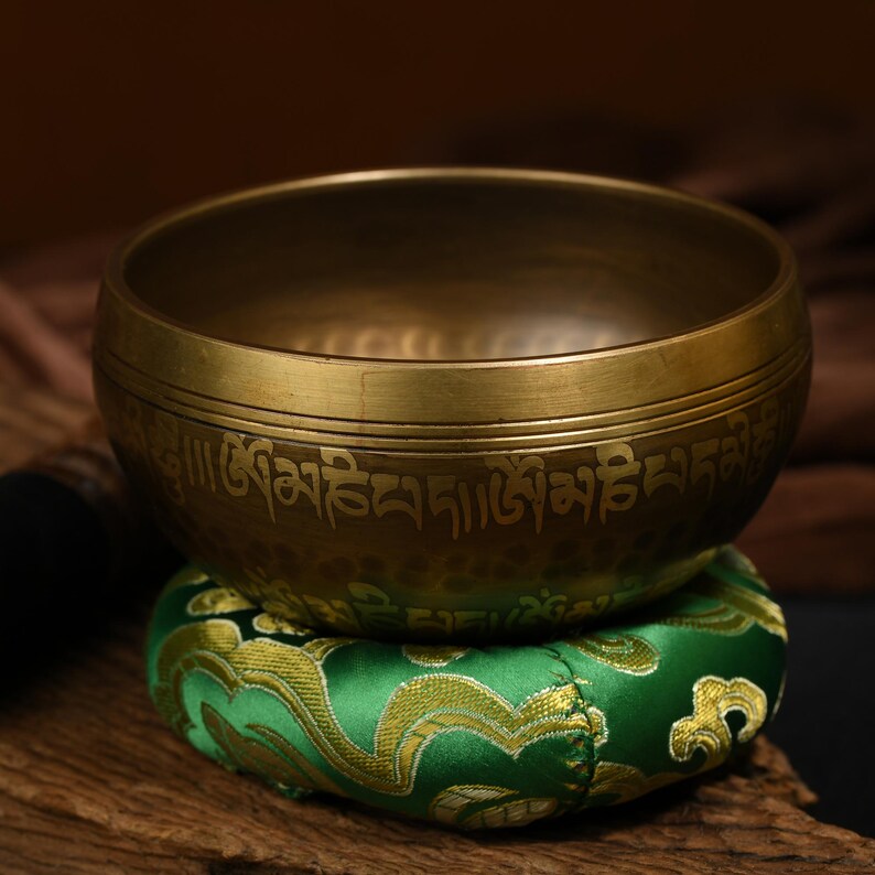 Nepal copper singing bowl, sound therapy, yoga, meditation, Buddhist singing bowl, stress relief, music performance, relaxation，Singing Bowl