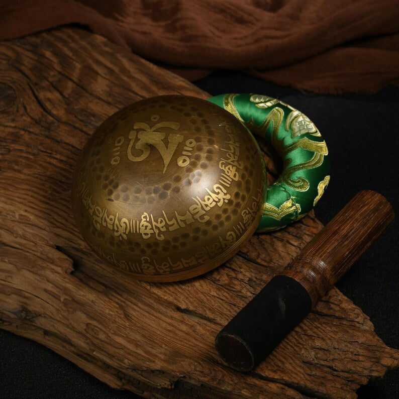 Nepal copper singing bowl, sound therapy, yoga, meditation, Buddhist singing bowl, stress relief, music performance, relaxation，Singing Bowl