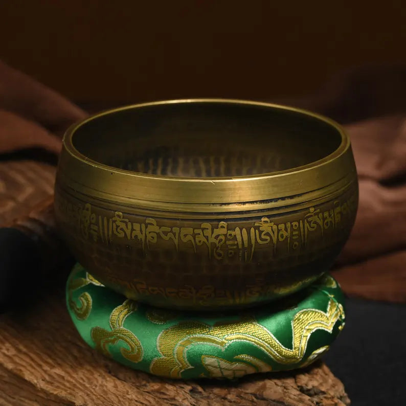 Nepal copper singing bowl, sound therapy, yoga, meditation, Buddhist singing bowl, stress relief, music performance, relaxation，Singing Bowl