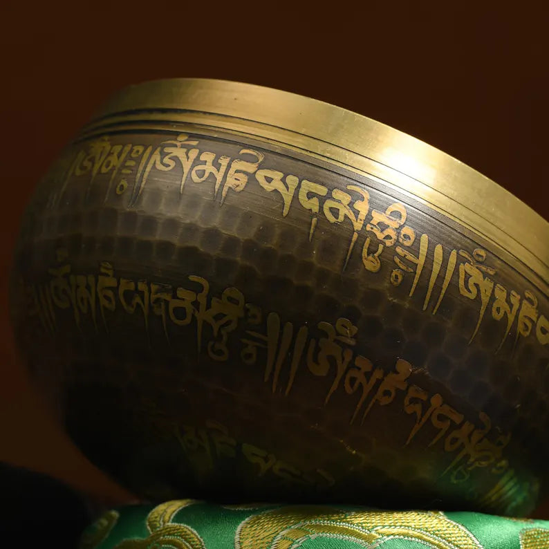 Nepal copper singing bowl, sound therapy, yoga, meditation, Buddhist singing bowl, stress relief, music performance, relaxation，Singing Bowl