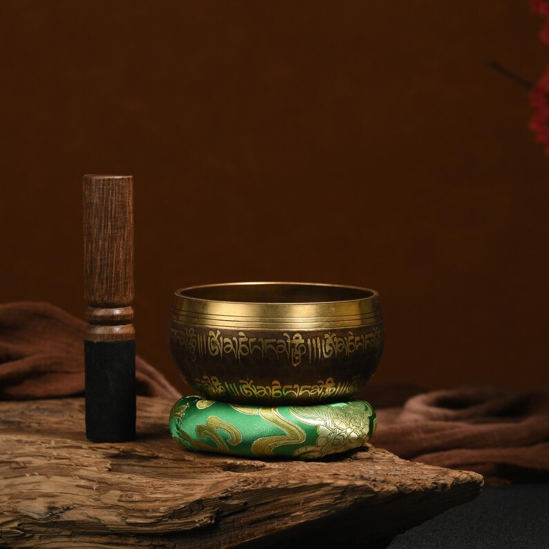 Nepal copper singing bowl, sound therapy, yoga, meditation, Buddhist singing bowl, stress relief, music performance, relaxation，Singing Bowl