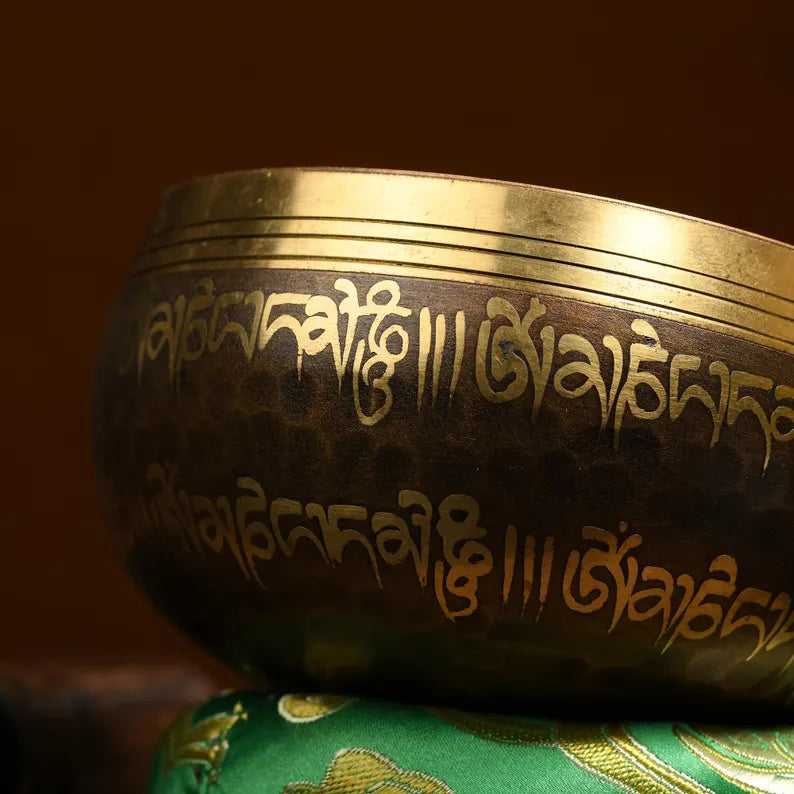 Nepal copper singing bowl, sound therapy, yoga, meditation, Buddhist singing bowl, stress relief, music performance, relaxation，Singing Bowl