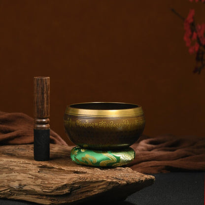 Nepal copper singing bowl, sound therapy, yoga, meditation, Buddhist singing bowl, stress relief, music performance, relaxation，Singing Bowl