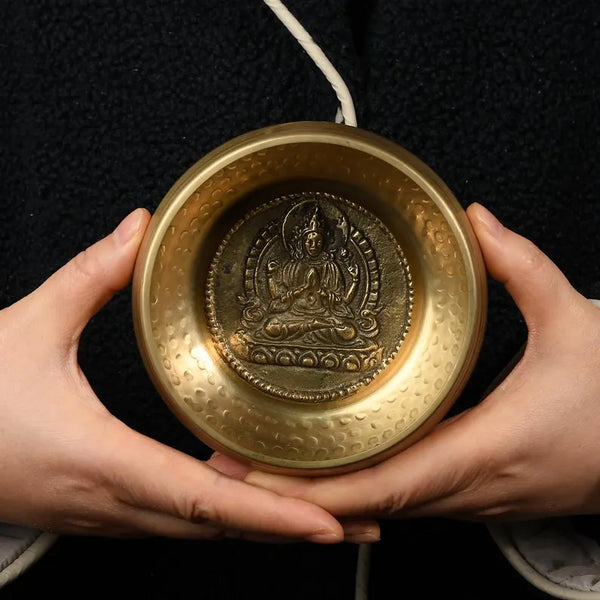 Nepal copper singing bowl, sound therapy, yoga, meditation, Buddhist singing bowl, stress relief, music performance, relaxation，Singing Bowl