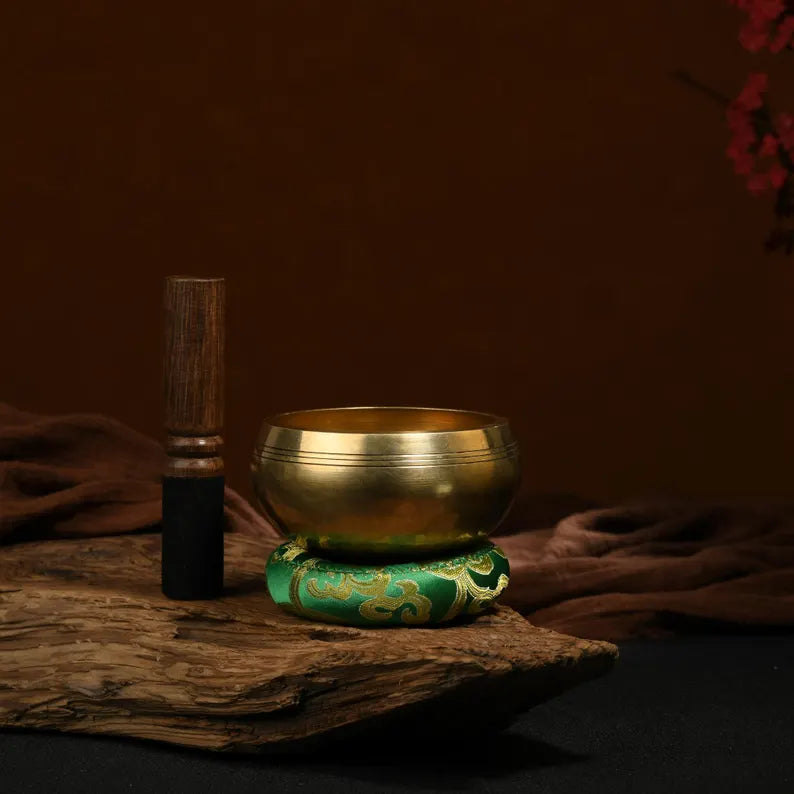 Nepal copper singing bowl, sound therapy, yoga, meditation, Buddhist singing bowl, stress relief, music performance, relaxation，Singing Bowl