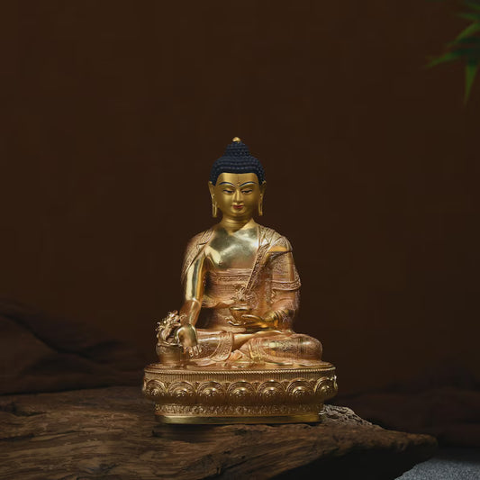 Exquisite Medicine Buddha, Bronze Buddha Statue, Prayer, Ceremony, Unique Gift