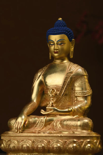 Bronze Buddha Statue: Tibetan Immovable Buddha Sculpture, Home Decor