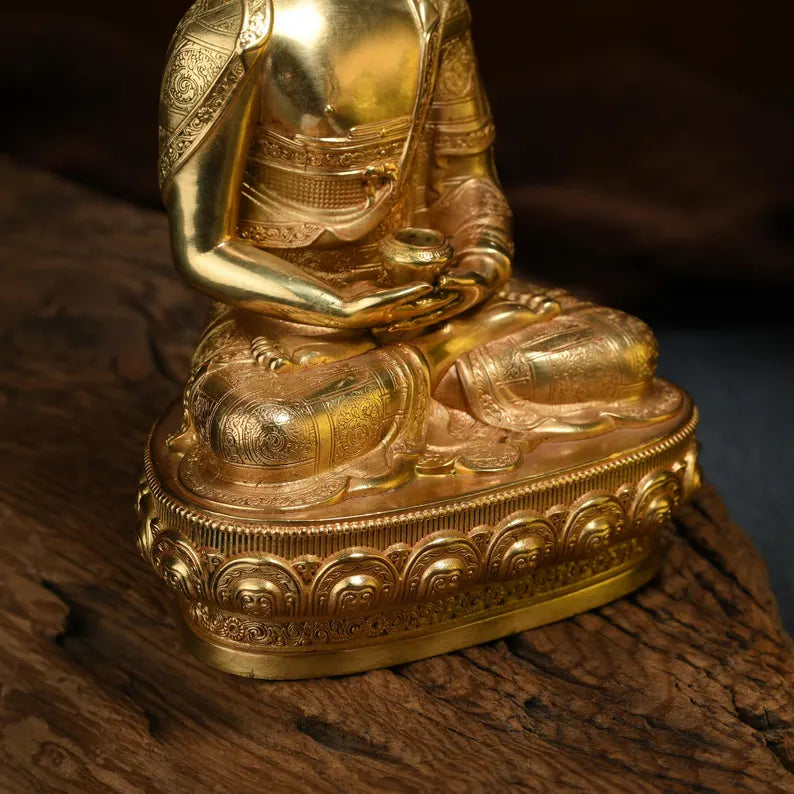 Amitabha，Tibetan/Nepalese bronze Buddha statue，Home decoration, Buddha sculpture, anniversary, gift, Christmas