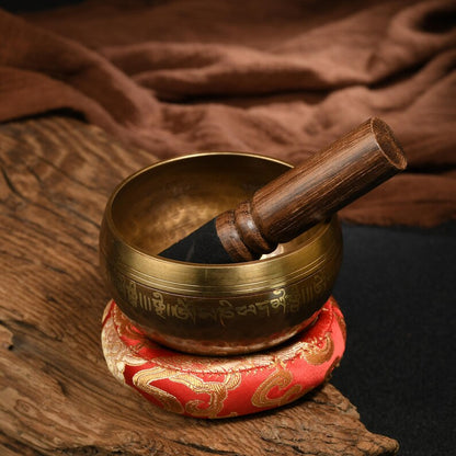 Nepal copper singing bowl, sound therapy, yoga, meditation, Buddhist singing bowl, stress relief, music performance, relaxation，Singing Bowl