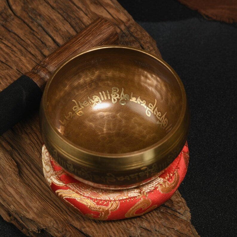 Nepal copper singing bowl, sound therapy, yoga, meditation, Buddhist singing bowl, stress relief, music performance, relaxation，Singing Bowl