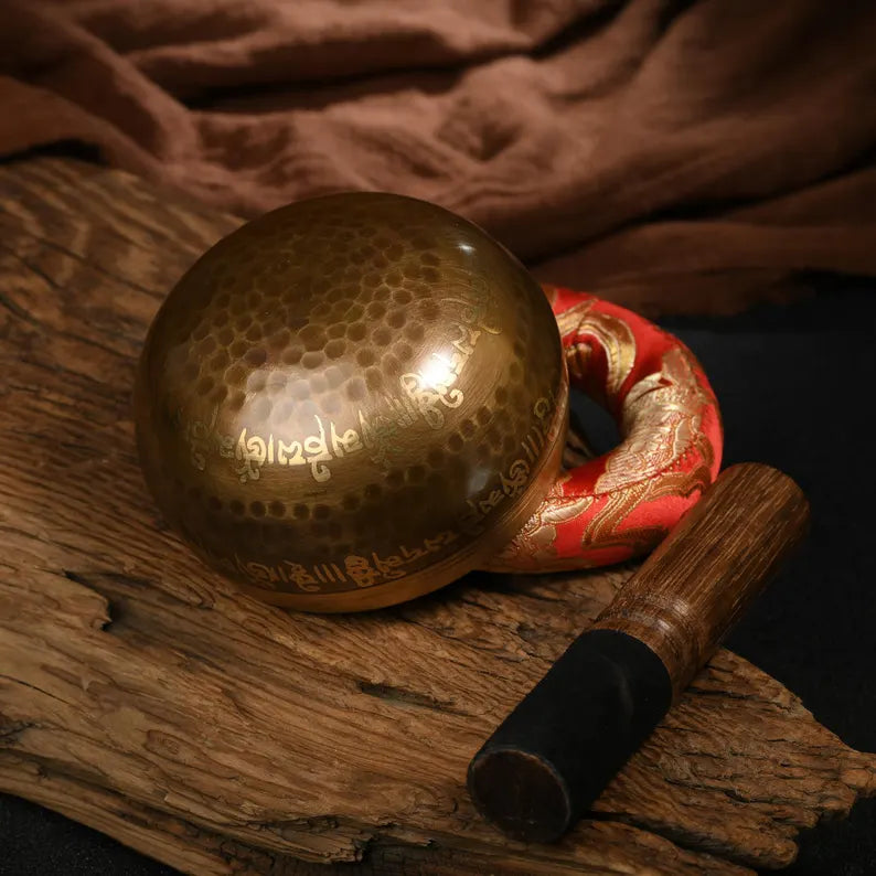 Nepal copper singing bowl, sound therapy, yoga, meditation, Buddhist singing bowl, stress relief, music performance, relaxation，Singing Bowl