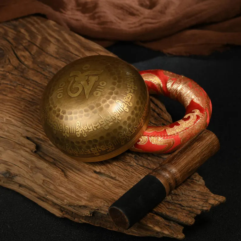Nepal copper singing bowl, sound therapy, yoga, meditation, Buddhist singing bowl, stress relief, music performance, relaxation，Singing Bowl