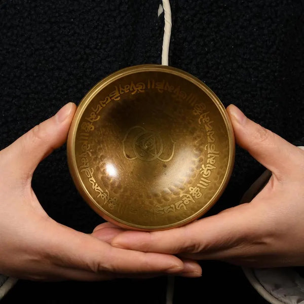 Nepal copper singing bowl, sound therapy, yoga, meditation, Buddhist singing bowl, stress relief, music performance, relaxation，Singing Bowl