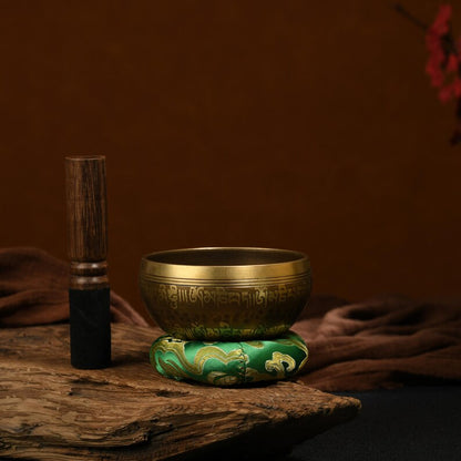 Nepal copper singing bowl, sound therapy, yoga, meditation, Buddhist singing bowl, stress relief, music performance, relaxation，Singing Bowl