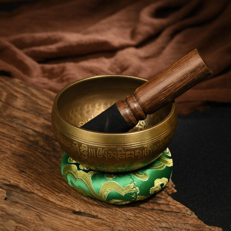 Nepal copper singing bowl, sound therapy, yoga, meditation, Buddhist singing bowl, stress relief, music performance, relaxation，Singing Bowl