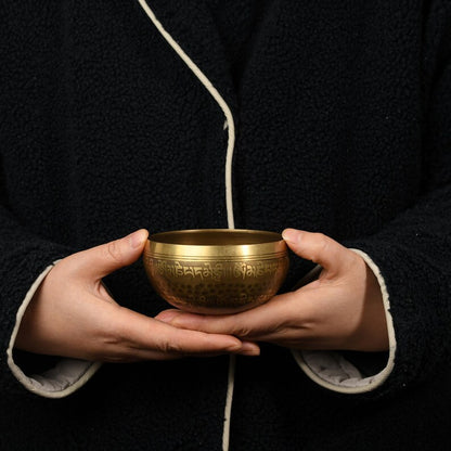 Nepal copper singing bowl, sound therapy, yoga, meditation, Buddhist singing bowl, stress relief, music performance, relaxation，Singing Bowl