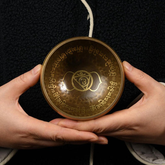Nepal copper singing bowl, sound therapy, yoga, meditation, Buddhist singing bowl, stress relief, music performance, relaxation，Singing Bowl