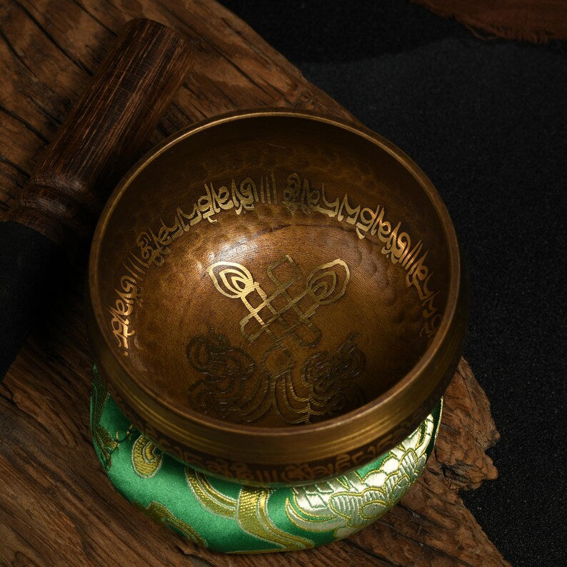 Nepal copper singing bowl, sound therapy, yoga, meditation, Buddhist singing bowl, stress relief, music performance, relaxation，Singing Bowl