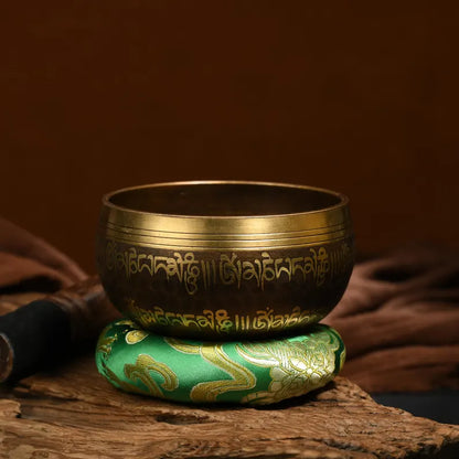 Nepal copper singing bowl, sound therapy, yoga, meditation, Buddhist singing bowl, stress relief, music performance, relaxation，Singing Bowl