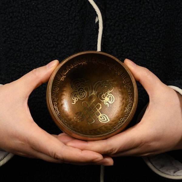 Nepal copper singing bowl, sound therapy, yoga, meditation, Buddhist singing bowl, stress relief, music performance, relaxation，Singing Bowl