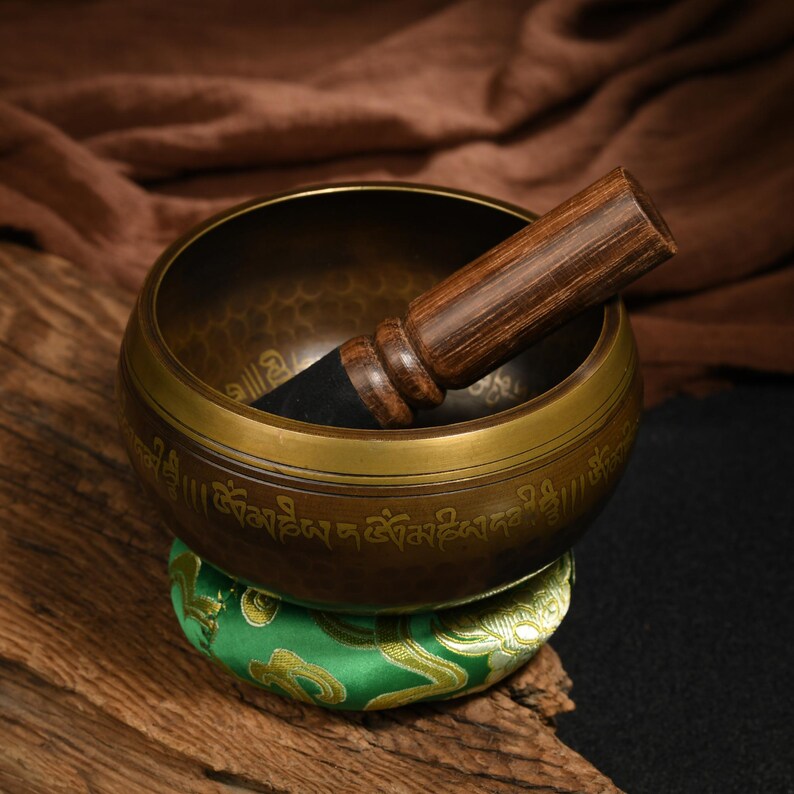 Nepal copper singing bowl, sound therapy, yoga, meditation, Buddhist singing bowl, stress relief, music performance, relaxation，Singing Bowl