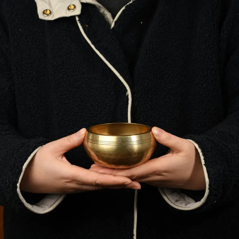 Nepal copper singing bowl, sound therapy, yoga, meditation, Buddhist singing bowl, stress relief, music performance, relaxation，Singing Bowl