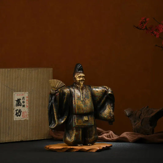 Painted bronze sculptures - Ancient Japanese figure sculptures, decorative arts, religion, anniversary, gifts, family memorials