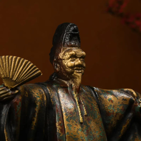 Painted bronze sculptures - Ancient Japanese figure sculptures, decorative arts, religion, anniversary, gifts, family memorials
