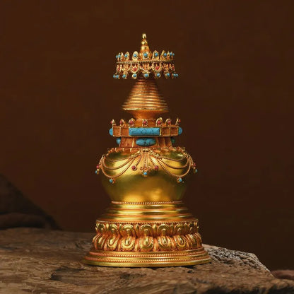 Bronze Gadam Stupa: Tibetan Bodhi Relic Pagoda