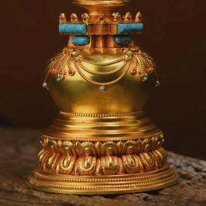 Bronze Gadam Stupa: Tibetan Bodhi Relic Pagoda