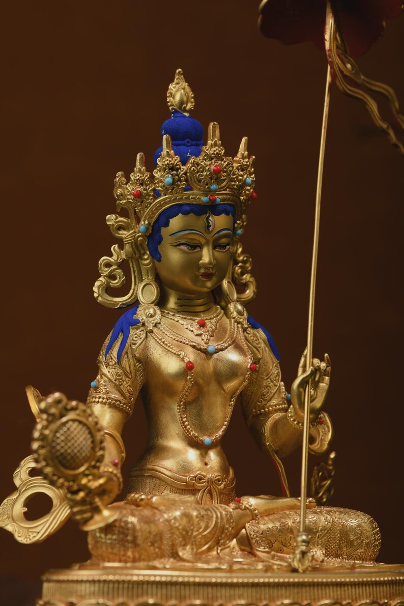 Brass Maha Sitatapatra Buddha Statue - White Umbrella Mother