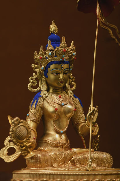 Brass Maha Sitatapatra Buddha Statue - White Umbrella Mother